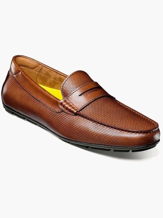 Mens Florsheim Motor Penny Driver Cognac Leather, 13411-221 main image 6